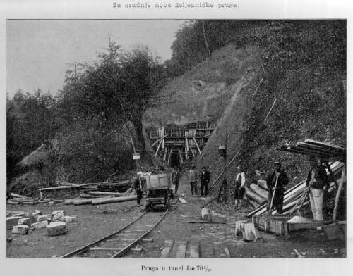 Detalj sa gradnje pruge 1905 godine